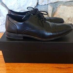 Classic Black Leather Men's Dress Shoes Size 8